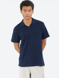 Universal Works - Vacation Polo in Bright Navy