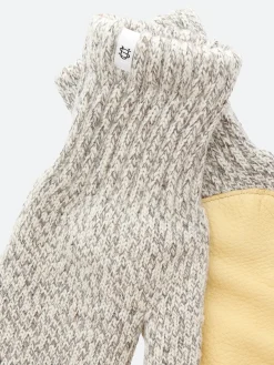Upstate Stock - Deerskin Mitten in Oat Melange