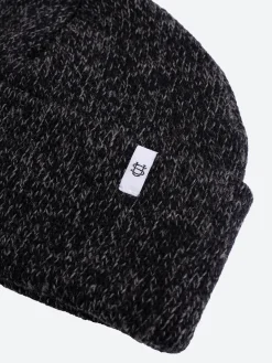 Upstate Stock - Ragg Wool Beanie in Black Melange