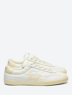 Veja - Panenka Leather in White and Calcaire