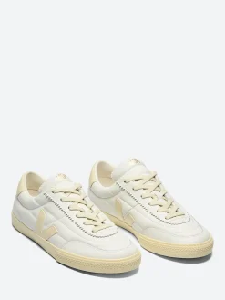 Veja - Panenka Leather in White and Calcaire