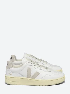 Veja - V-90 Leather in White and Natural