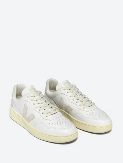 Veja - V-90 Leather in White and Natural