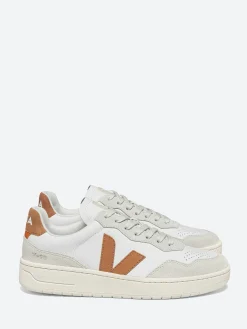 Veja - V-90 Leather in White and Umber