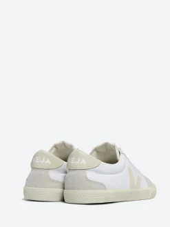 Veja - Volley Canvas in White and Pierre