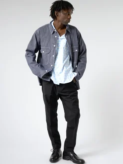 Vetra - Chambray Shirt in Washed Denim