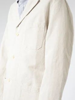 Vetra - Hopsack-Style Workwear Blazer in Natural