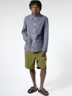 Vetra - 5W Workwear Jacket in Washed Denim