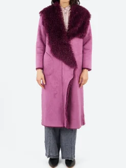 Virginia Bizzi - Eco Shearling Coat in Bouganville