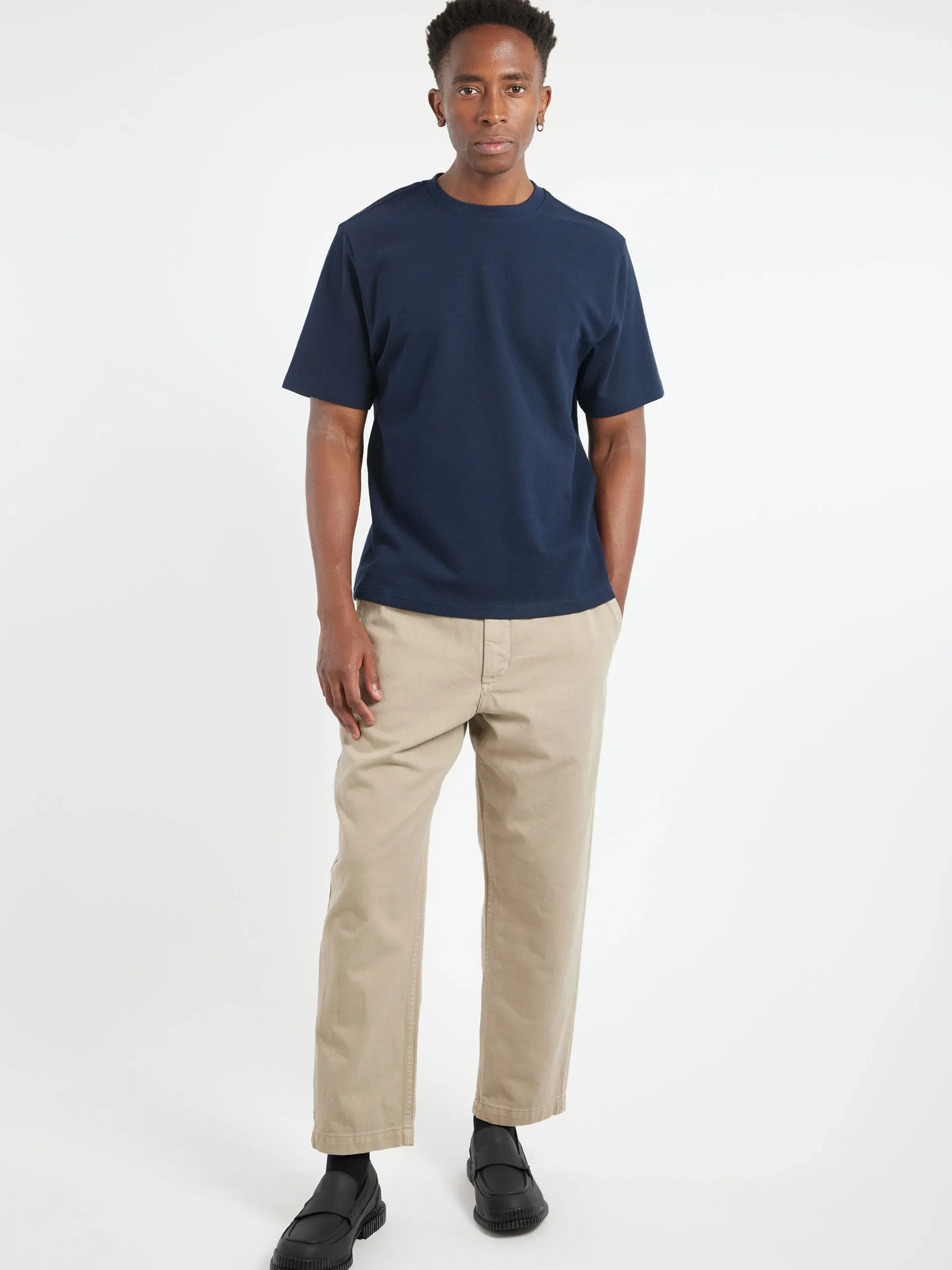 Wax London - Dean S/S T-Shirt in Navy
