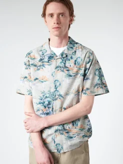 Wax London - Didcot Shirt in Blue Scenic