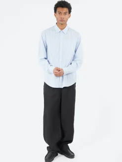 Wax London - Glencoe Trouser in Black Slub Weave