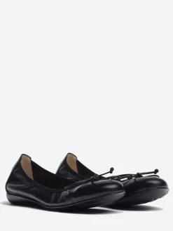 Wonders - Bow Ballet Flat in Black Sauvage