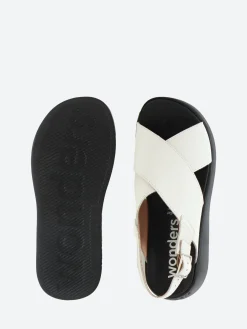 Wonders - C-6540 Sandals in Off White Wild