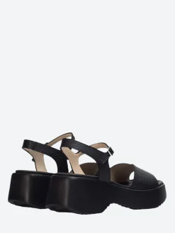 Wonders - D-9707 Platform Sandal in Black Wild