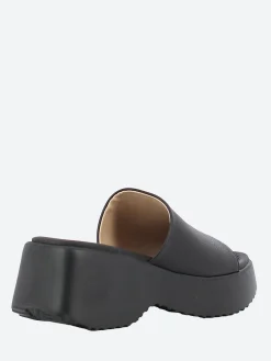 Wonders - D-9709 Platform Slide in Black Wild