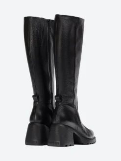 Wonders - Knee High Heel Boot in Black Wild