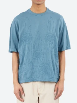 YMC - Triple T-Shirt in Blue Steel